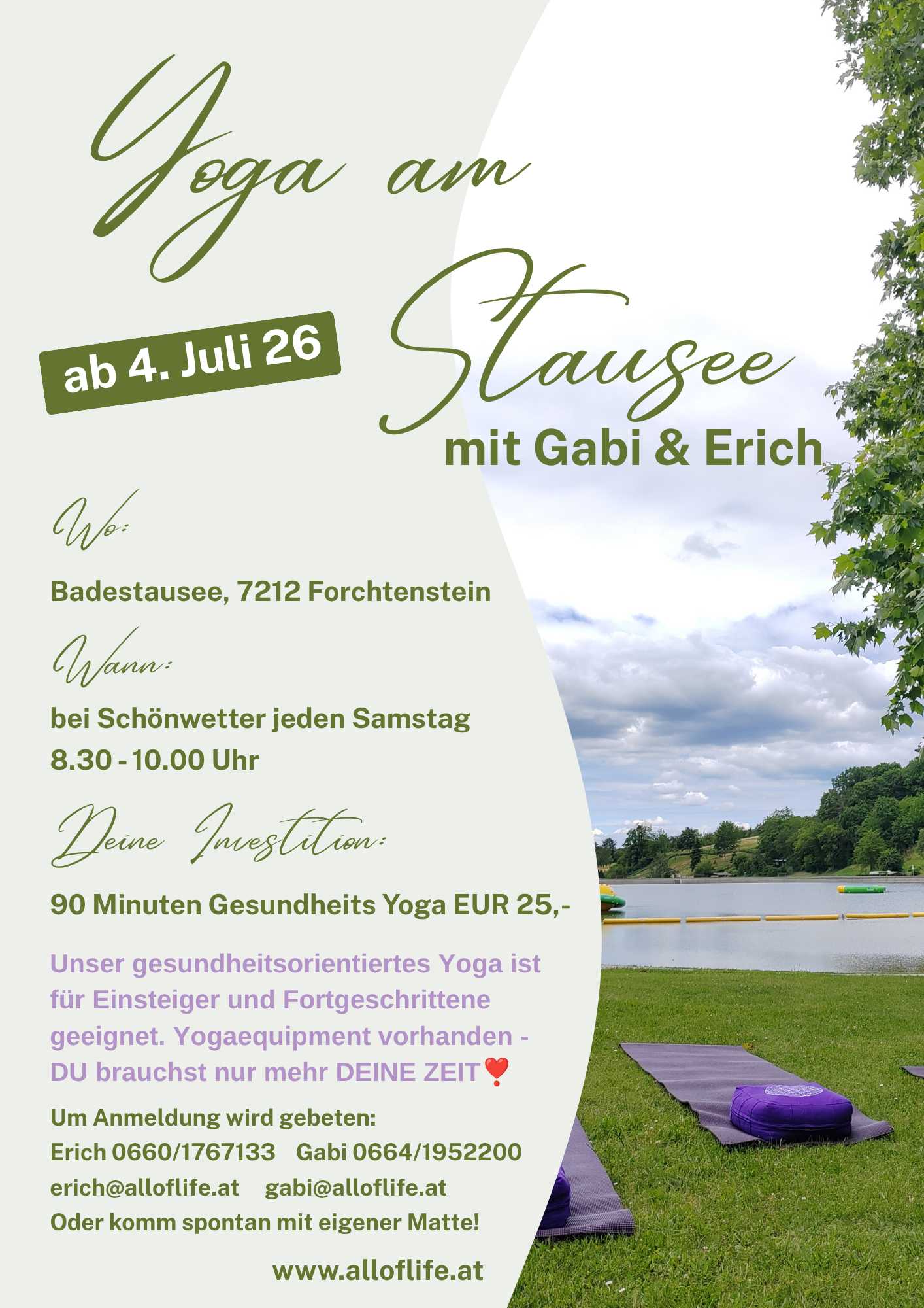 Yoga am Stausee Gabi Stricker
